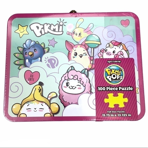PIKMI POPS SURPRISE 100 Piece Puzzle Metal Lunchbox Carry Case 2018 Sealed NWT - Picture 10 of 10